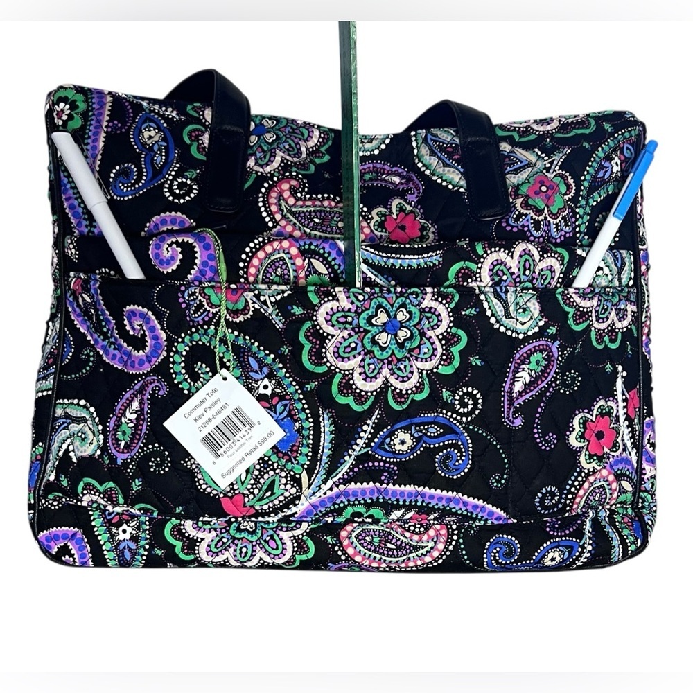 Vera Bradley NEW Commuter Tote Bag "Kiev Paisley" Retired Pattern Laptop Sleeve - Picture 5 of 15